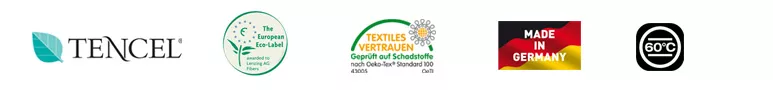 Qualitätssiegel zu allsana Tencel-Klimafaser Bettwaren