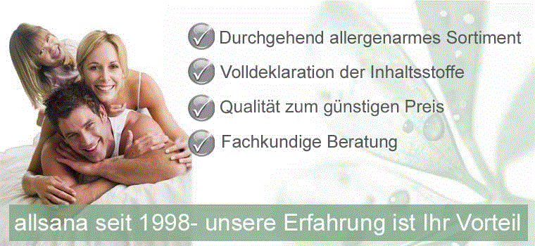 allsana - Produkt für Allergiker, Neurodermitiker und umweltsensible Menschen