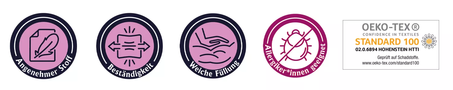 allsaneo Microfaser- kochfeste Bettwaren für Allergiker
