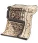 Preview: Ibena Kuscheldecke, Assuan, grau- beige 150x200 cm