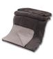 Preview: Kuscheldecke mit Baumwolle doubleface anthrazit-grau 150x200