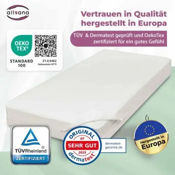 Detailansicht Matratzen Encasing Reissverschluss mit Qualitätssiegel