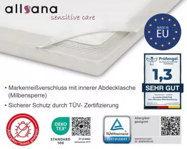 Allsana sensitive care Matratzenbezug 100x200x16 cm