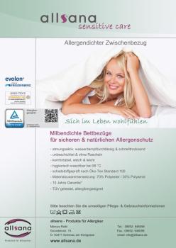 Allsana sensitive care Matratzenbezug 80x200x20 cm