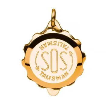 SOS Talisman Anhänger vergoldet