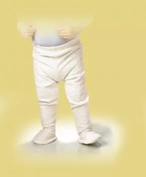 Frottee Unterhose lang mit Fuß