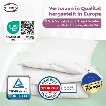 Qualitätssiegel und Tests allsana sensitive care Encasings