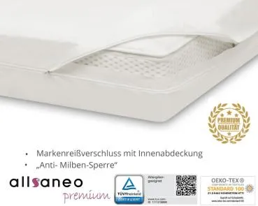 allsaneo premium Encasing Matratzenbezug 70x140x12 cm
