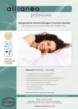 allsaneo premium Encasing Matratzenbezug 80x200x20 cm