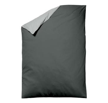 allsaneo Bettwäsche Satin de Luxe silber/anthrazit
