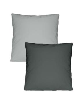 allsaneo Bettwäsche Satin de Luxe silber/anthrazit