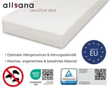 Allsana sensitive care Matratzen-Topper-Bezug 140x200x8cm