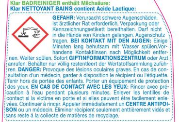 Klar Badreiniger mit Sprayer 500 ml