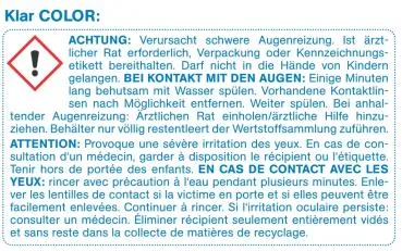 Klar Color sensitive Waschpulver ohne Duft 4,750 kg
