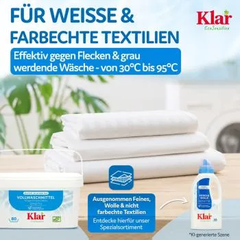 Klar Vollwaschmittel ohne Duft 4,4 kg