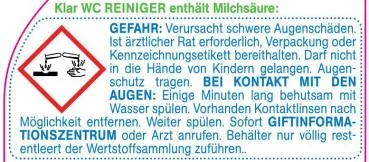 Klar WC Reiniger duftneutral 750 ml