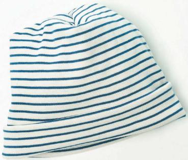 Lotties Krempelmütze blau geringelt