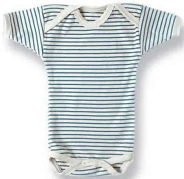 Lotties Bio Ringel Body kurzarm blau