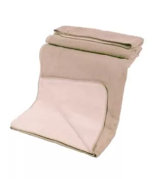 Kuscheldecke mit Baumwolle doubleface beige-natur 150x200