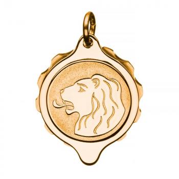 SOS Talisman Anhänger vergoldet, Sternzeichen Löwe
