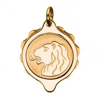 SOS Talisman Anhänger vergoldet, Sternzeichen Löwe