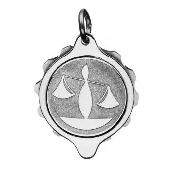 SOS Talisman Anhänger Edelstahl, Sternzeichen Waage