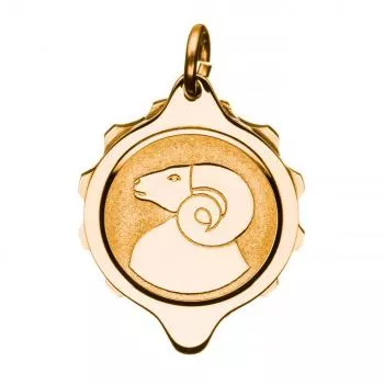 SOS Talisman Anhänger vergoldet, Sternzeichen Widder