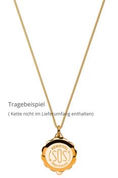 SOS Talisman Anhänger vergoldet