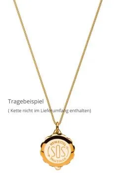 SOS Talisman Anhänger vergoldet