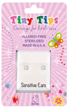 Antiallergische Kinder-Ohrstecker Zirkonia Chirurgenstahl