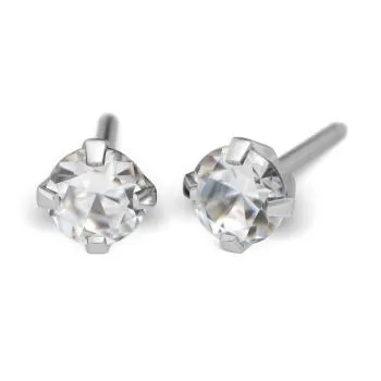 Antiallergische Ohrstecker Zirkonia Chirurgenstahl