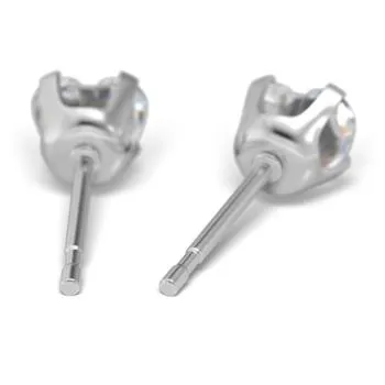Antiallergische Ohrstecker Zirkonia- Herz Chirurgenstahl