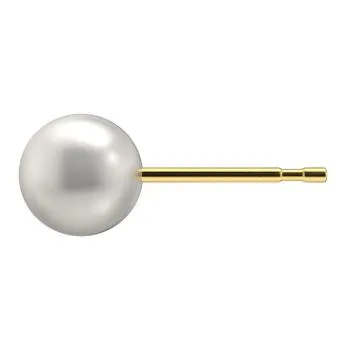 Antiallergische Perlenohrstecker vergoldet 6 mm