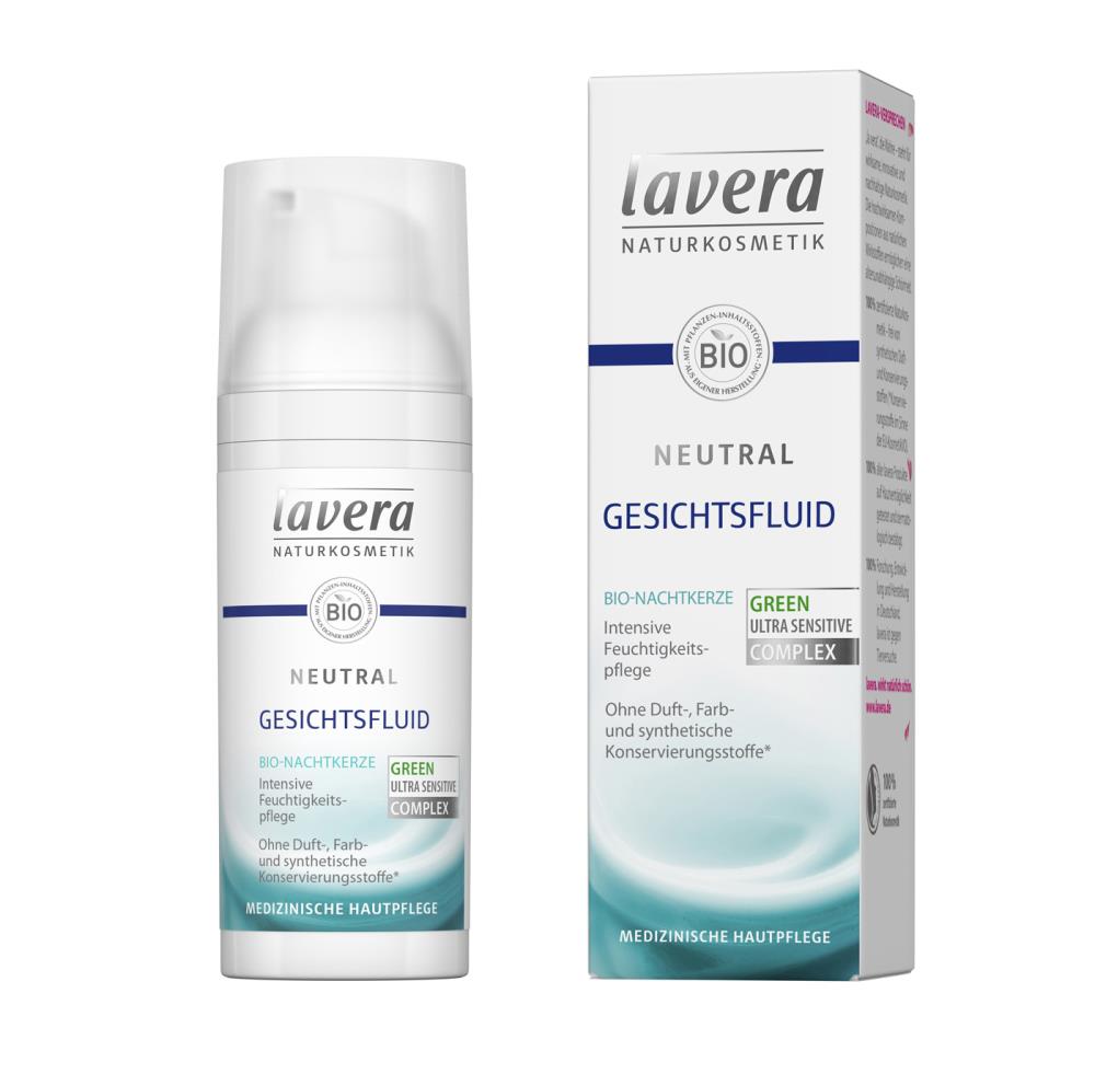 Lavera Neutral Gesichtsfluid - medizinische Hautpflege für besonders  trockene, zu Allergien neigende Haut, bei Neurodermitis anwendbar | Tagescremes