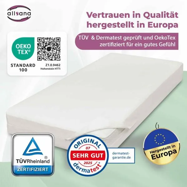 Detailansicht Matratzen Encasing Reissverschluss mit Qualitätssiegel Detailansicht Matratzen Encasing Reissverschluss mit Qualitätssiegel