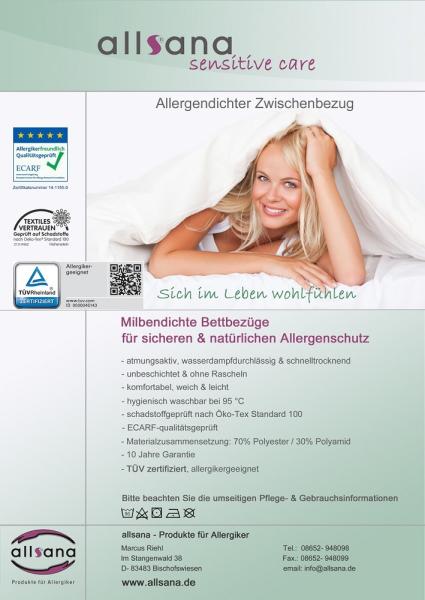 Allsana sensitive care Matratzenbezug 140x200x20 cm