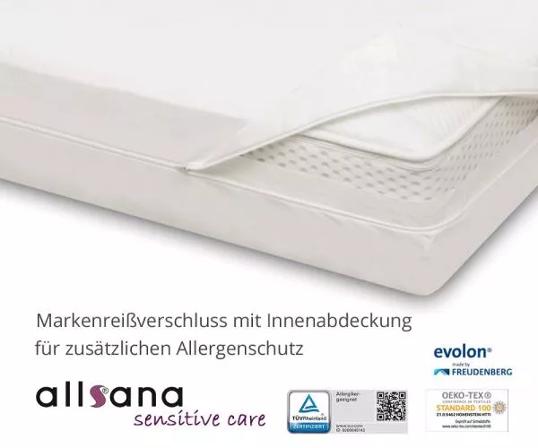 Allsana sensitive care Matratzen-Topper-Bezug 140x200x8cm