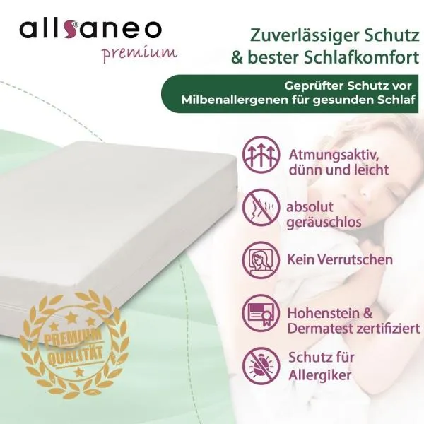 allsaneo premium Encasing Matratzenbezug 90x220x30 cm (Übergröße)