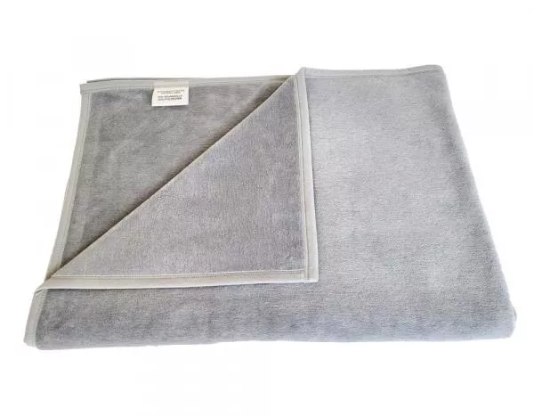 Allergiker Kuscheldecke kochfest 140x200 cm, hellgrau