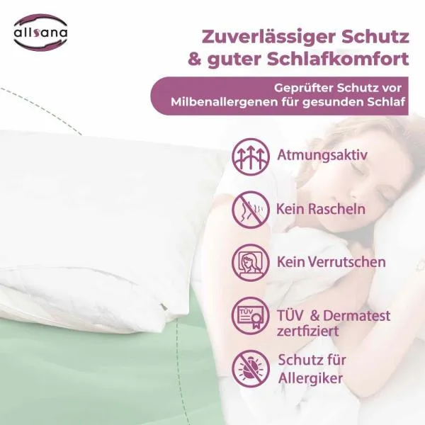 Materialeigenschaften Kissenbezug allsana sensitive care
