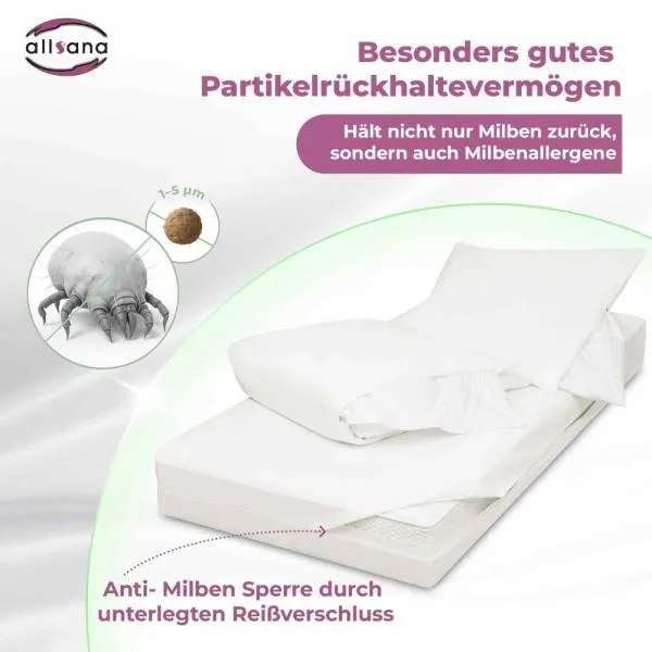 Detailansicht Reißverschluss Milbensperre allsana Encasing Set Detailansicht Reißverschluss Milbensperre allsana Encasing Set