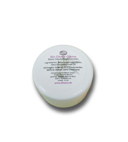 allsana Bio Olivencreme, Basis Hautpflege, 15 ml