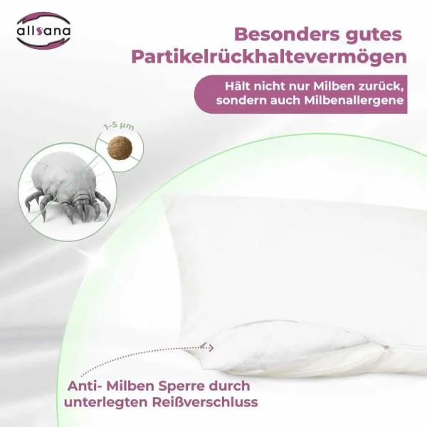 Detailansicht allsana sensitive care Encasing Reißverschluss