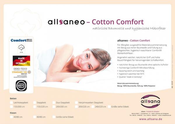 allsaneo® cotton comfort Steppbett 155x220 cm