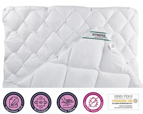 allsaneo® Microfaser 4-Jahreszeiten Bettdecke 200x220 cm allsaneo® Microfaser 4-Jahreszeiten Bettdecke 200x220 cm