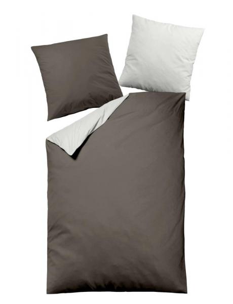 allsaneo Bettwäsche Satin de Luxe natur/ taupe