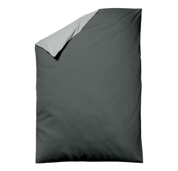allsaneo Bettwäsche Satin de Luxe silber/anthrazit
