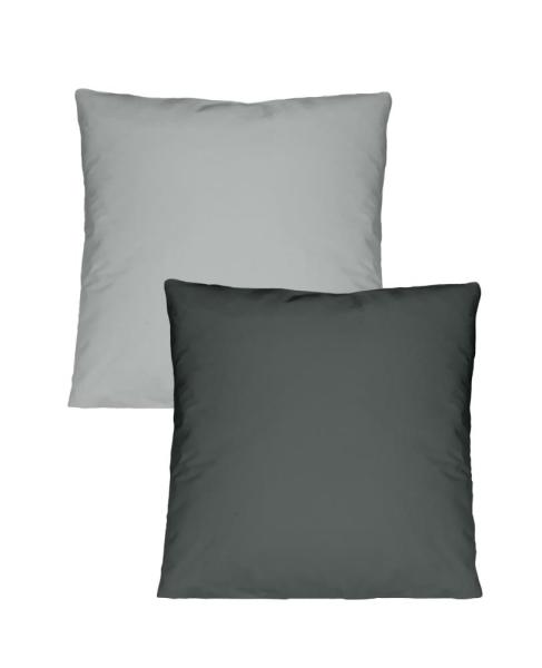 allsaneo Bettwäsche Satin de Luxe silber/anthrazit