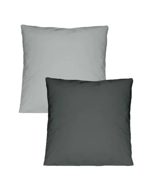 allsaneo Bettwäsche Satin de Luxe silber/anthrazit