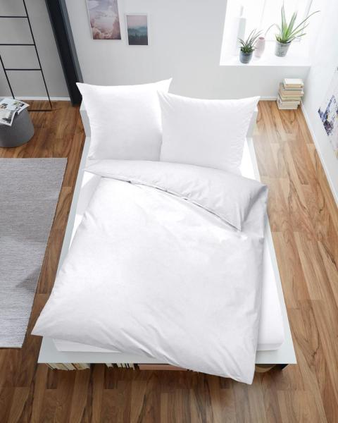 allsaneo Bettwäsche Satin de Luxe weiß